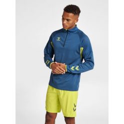 Bluza rozpinana do połowy Hummel Lead Pro. Niebieskie bluzy Hummel, m, bez wzorów, bez kaptura. W wyprzedaży za 240.45 zł.