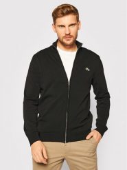 Lacoste Sweter AH1957 Czarny Classic Fit. Czarne swetry rozpinane LACOSTE, m, bez wzorów, z bawełny, bez kołnierzyka, bez ramiączek. Za 629.99 zł.