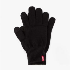 Rękawiczki do Ekranów Dotykowych Levi's Ben Regular. Czarne rękawiczki Levi's®, bez wzorów. Za 110.65 zł.