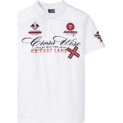 Shirt polo Slim Fit bonprix biały. Koszulki polo bonprix. Za 54.99 zł.