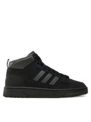 Adidas Sneakersy Rapid Court Mid Winterized JR0170 Czarny. Czarne buty sportowe casual Adidas, bez wzorów, ze skóry, bez zapięcia. Za 279.99 zł.