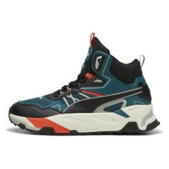 Buty do chodzenia męskie Puma Trinity Mid Hybrid. Brązowe buty turystyczne Puma, bez wzorów, z materiału, bez zapięcia, trekkingowe. Za 574.00 zł.
