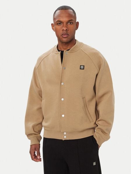 HUGO Kurtka bomber Dabin 50563037 Beżowy Oversize. Brązowe kurtki Hugo, m, bez wzorów, z syntetyku, bez kaptura. Za 799.99 zł.