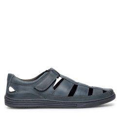 Sandały Lasocki. Niebieskie sandały Lasocki, bez zapięcia. Za 179.99 zł.
