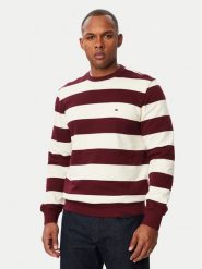 Tommy Hilfiger Bluza Essential MW0MW37237 Bordowy Regular Fit. Czerwone bluzy Tommy Hilfiger, m, bez wzorów, z bawełny, bez kaptura. Za 409.99 zł.