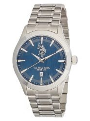 U.S. Polo Assn. Zegarek kwarcowy w kolorze srebrno-niebieskim rozmiar: onesize. Szare, analogowe zegarki U.S. Polo Assn., ze stali. Za 326.99 zł.