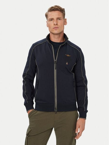 Aeronautica Militare Bluza 262FE2138UF00691 Granatowy Regular Fit. Niebieskie bluzy Aeronautica Militare, l, bez wzorów, z wiskozy, bez kaptura. Za 714.99 zł.