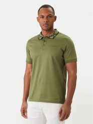 KARL LAGERFELD Polo 745010 562200 Zielony Regular Fit. Zielone koszulki polo KARL LAGERFELD, l, bez wzorów, z bawełny, bez kołnierzyka, bez ramiączek. Za 539.99 zł.