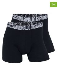 CR7 Bokserki (2 pary) w kolorze czarnym rozmiar: M. Czarne bokserki CR7, m, bez wzorów. Za 59.45 zł.