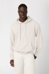 GUESS Beżowa bluza męska Finch Terry. Białe bluzy Guess, l, z aplikacjami, z bawełny, bez kaptura. W wyprzedaży za 355.99 zł.