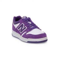 Buty do chodzenia męskie New Balance BB480LWD. Fioletowe buty sportowe casual New Balance, bez wzorów, z materiału, bez zapięcia. Za 688.00 zł.