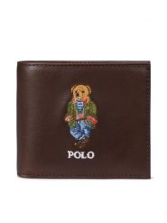 Polo Ralph Lauren Portfel męski 405964516001 Brązowy. Brązowe portfele Polo Ralph Lauren, bez wzorów, ze skóry. Za 639.99 zł.