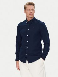 Tommy Hilfiger Koszula MW0MW38556 Granatowy Slim Fit. Niebieskie koszule Tommy Hilfiger, m, bez wzorów, z bawełny, bez kołnierzyka, bez ramiączek. Za 309.99 zł.