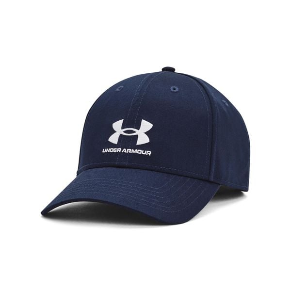Czapka Under Armour Lockup Adj. Białe czapki z daszkiem Under Armour, bez wzorów, z bawełny. Za 96.99 zł.