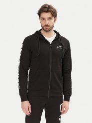 EA7 Emporio Armani Bluza 7M000568 AF13512 MC001 Czarny Regular Fit. Czarne bluzy EA7 Emporio Armani, m, bez wzorów, z bawełny, bez kaptura. Za 389.99 zł.