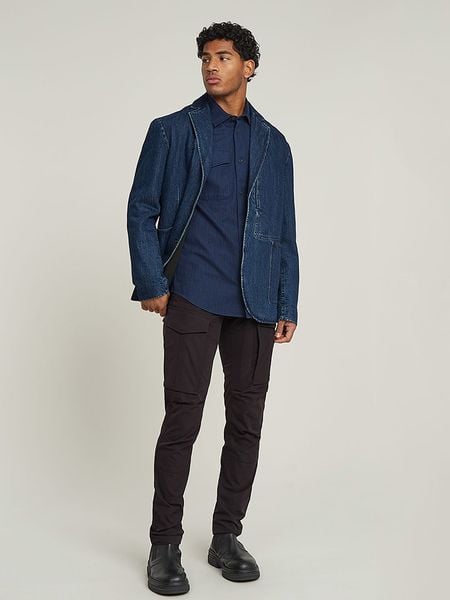 G-Star Koszula - Slim fit - w kolorze granatowym rozmiar: L. Niebieskie koszule G-Star, l, bez wzorów, bez kołnierzyka, bez ramiączek. Za 192.33 zł.
