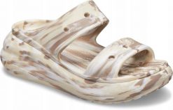 Klapki Dla Dorosłych Crocs Classic Crush Marbled. Brązowe klapki Crocs, z materiału. Za 129.99 zł.