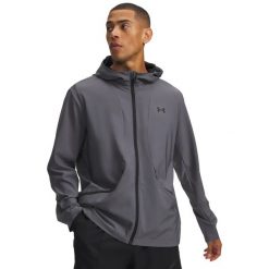 Kurtka męska Under Armour Unstoppable Woven Jacket 6014621. Brązowe kurtki Under Armour, m, bez wzorów, z elastanu, z kapturem. Za 520.25 zł.