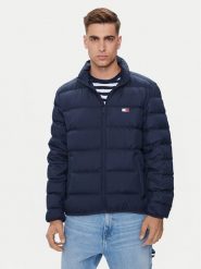 Tommy Jeans Kurtka puchowa Flag DM0DM19614 Granatowy Regular Fit. Niebieskie kurtki Tommy Jeans, m, bez wzorów, z jeansu, bez kaptura. Za 419.99 zł.