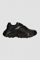 JUST CAVALLI Czarne sneakersy Fondo Casper. Czarne buty sportowe casual Just Cavalli, bez wzorów, bez zapięcia. W wyprzedaży za 599.99 zł.