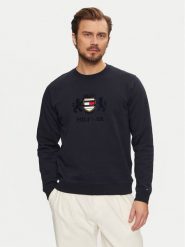 Tommy Hilfiger Bluza Icon MW0MW38349 Granatowy Regular Fit. Niebieskie bluzy Tommy Hilfiger, m, bez wzorów, z bawełny, bez kaptura. Za 379.99 zł.