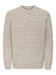 ONLY & SONS Sweter "Bay" w kolorze beżowym rozmiar: XL. Brązowe swetry nierozpinane Only & Sons, xl, bez wzorów, bez kołnierzyka, bez ramiączek. Za 144.24 zł.