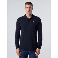 NORTH SAILS POLO LONG SLEEVE Niebieski. Niebieskie koszulki polo North Sails, bez wzorów, z tkaniny, bez kołnierzyka, bez ramiączek. Za 341.86 zł.