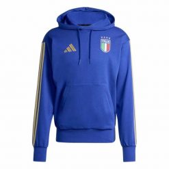 Bluza Adidas Sport Figc Dna Dorośli. Niebieskie bluzy z kapturem Adidas, s, bez wzorów, z bawełny, z kapturem. Za 321.95 zł.