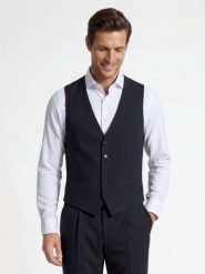Finshley & Harding London modułowa kamizelka garniturowa - Wesdon Mężczyźni Slim Fit Sztuczne włókno niebieski, 44. Niebieskie garnitury Finshley & Harding London, m, bez wzorów, z włókna. Za 349.95 zł.