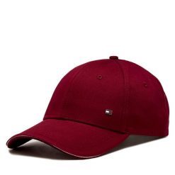 Czapka z daszkiem Tommy Hilfiger. Czerwone czapki z daszkiem Tommy Hilfiger, bez wzorów. Za 259.99 zł.