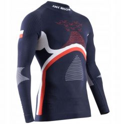 Koszulka z półgolfem unisex X-Bionic ENERGY ACCUMULATOR 4.0 PATRIOT POLAND. Niebieskie bielizna termoaktywna X BIONIC, l, bez wzorów, bez ramiączek, rowerowe. Za 849.99 zł.