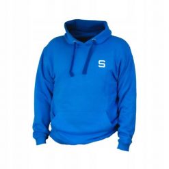 Bluza męska Siver. Niebieskie bluzy z kapturem SIVER, l, bez wzorów, z bawełny, z kapturem. Za 148.27 zł.