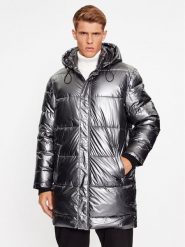 Guess Kurtka puchowa M3BL43 WEHC0 Kolorowy Regular Fit. Szare kurtki Guess, l, z aplikacjami, z puchu, bez kaptura. Za 649.99 zł.