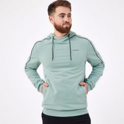 Bluza z kapturem do tenisa męska Artengo Soft. Zielone bluzy z kapturem ARTENGO, m, bez wzorów, z bawełny, z kapturem. Za 149.99 zł.