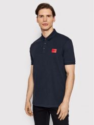 Hugo Polo Dereso222 50466202 Granatowy Slim Fit. Niebieskie koszulki polo Hugo, l, bez wzorów, z bawełny, bez kołnierzyka, bez ramiączek. Za 229.99 zł.
