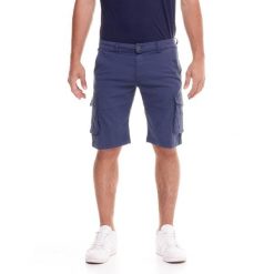 Szorty lekka z bawełna z kieszenie na co dzień. Niebieskie szorty LEONE 1947 APPAREL, bez wzorów, z bawełny, sportowe. W wyprzedaży za 106.98 zł.