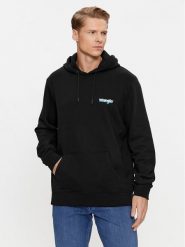 Wrangler Bluza 112343376 Czarny Regular Fit. Czarne bluzy Wrangler, l, bez wzorów, z bawełny, bez kaptura. Za 179.99 zł.
