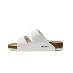 Klapki męskie Birkenstock Arizona. Białe klapki Birkenstock, z materiału. Za 585.00 zł.