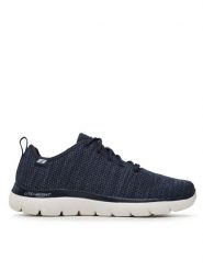 Skechers Sneakersy Summits Doharis 232394/NVY Niebieski. Niebieskie buty sportowe casual Skechers, bez wzorów, z materiału, bez zapięcia. Za 189.99 zł.