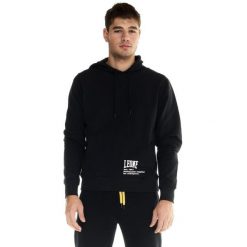 Męska bluza oversize Leone z kapturem Active. Czarne bluzy LEONE 1947 APPAREL, l, bez wzorów, z tkaniny, z kapturem. W wyprzedaży za 167.70 zł.