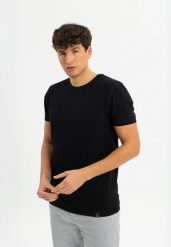 T-shirt ze strukturą TM-DARK. T-shirty Volcano, l, bez wzorów, z bawełny, bez kołnierzyka, bez ramiączek. Za 69.99 zł.