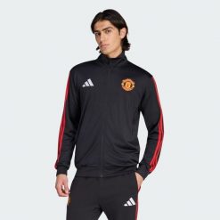 Bluza dresowa Manchester United DNA. Czarne bluzy bez kaptura Adidas, xl, bez wzorów, z dresówki, bez kaptura. Za 329.00 zł.