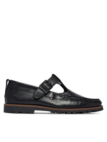 Tommy Hilfiger Półbuty Hilfiger Light Lth Buckle Loafer FM0FM05846 Czarny. Czarne eleganckie półbuty Tommy Hilfiger, bez wzorów, ze skóry, bez obcasa, bez zapięcia. Za 325.99 zł.