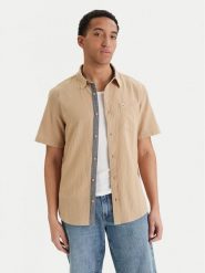 Quiksilver Koszula Time Box EQYWT04622 Beżowy Regular Fit. Brązowe koszule Quiksilver, l, bez wzorów, z bawełny, bez kołnierzyka, bez ramiączek. Za 189.99 zł.