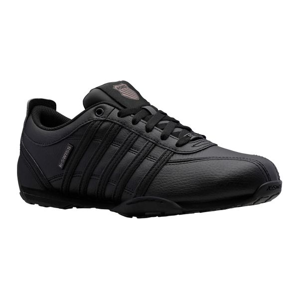 Buty sportowe męskie K-Swiss Arvee 1.5 klasyczne sneakersy ze skórzaną cholewką. Czarne sztyblety K-SWISS, bez wzorów, z materiału, bez obcasa, bez zapięcia. Za 300.90 zł.