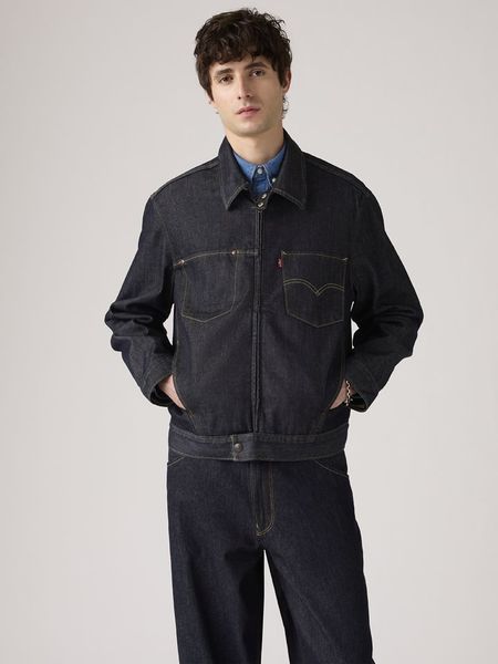 Levi's Kurtka dżinsowa "Twist Trucker" w kolorze granatowym rozmiar: M. Niebieskie kurtki Levi's®, m, bez wzorów, z bawełny, bez kaptura. Za 253.54 zł.