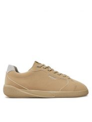 Hugo Sneakersy Riven Tenn 50524249 Beżowy. Brązowe buty sportowe casual Hugo, bez wzorów, z materiału, bez zapięcia. Za 499.99 zł.