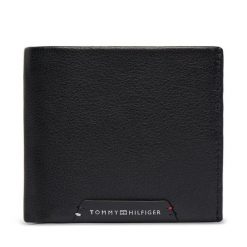 Portfel Tommy Hilfiger. Czarne portfele Tommy Hilfiger, bez wzorów. Za 349.99 zł.