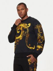 Versace Jeans Couture Bluza 76GAI3RW Czarny Regular Fit. Czarne bluzy Versace Jeans Couture, m, bez wzorów, z bawełny, bez kaptura. Za 1,749.00 zł.