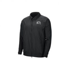 Kurtka treningowa męska Nike Nba Brooklyn Nets Essential. Czarne kurtki do biegania Nike, m, bez wzorów, z syntetyku, bez kaptura, do biegania. Za 329.00 zł.